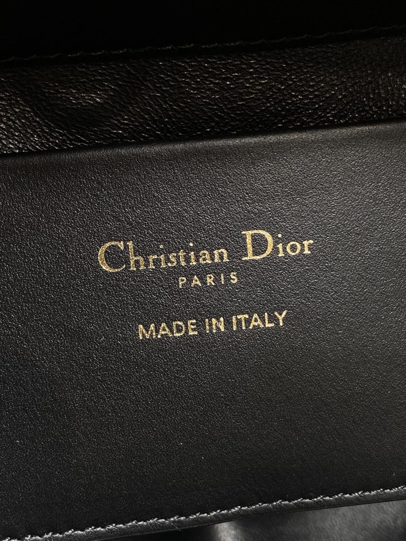 CD Toujours Vertical Small Built-In Lucky Charm Chain 18cm Black Lambskin