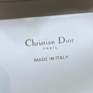 CD Toujours Vertical Small Built-In Lucky Charm Chain 18cm White Lambskin