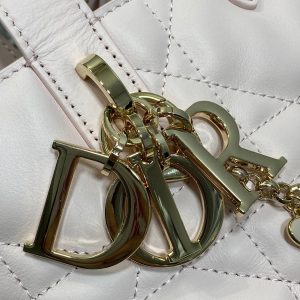 CD Toujours Vertical Small Built-In Lucky Charm Chain 18cm Pink Lambskin