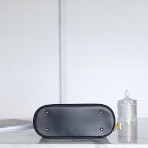 MONTAIGNE MEDIUM 24 BUCKET BAG IN BLUE OBLIQUE JACQUARD CALFSKIN