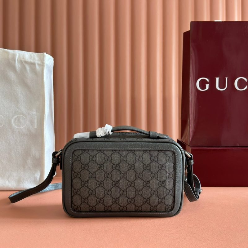 GG Ophidia Small Shoulder Bag 24cm Dark Grey GG Supreme Canvas