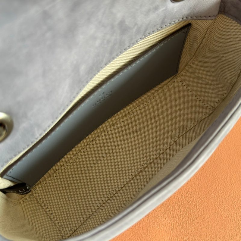 13406567522629370 GG Marmont Double-G 22cm Gray Suede