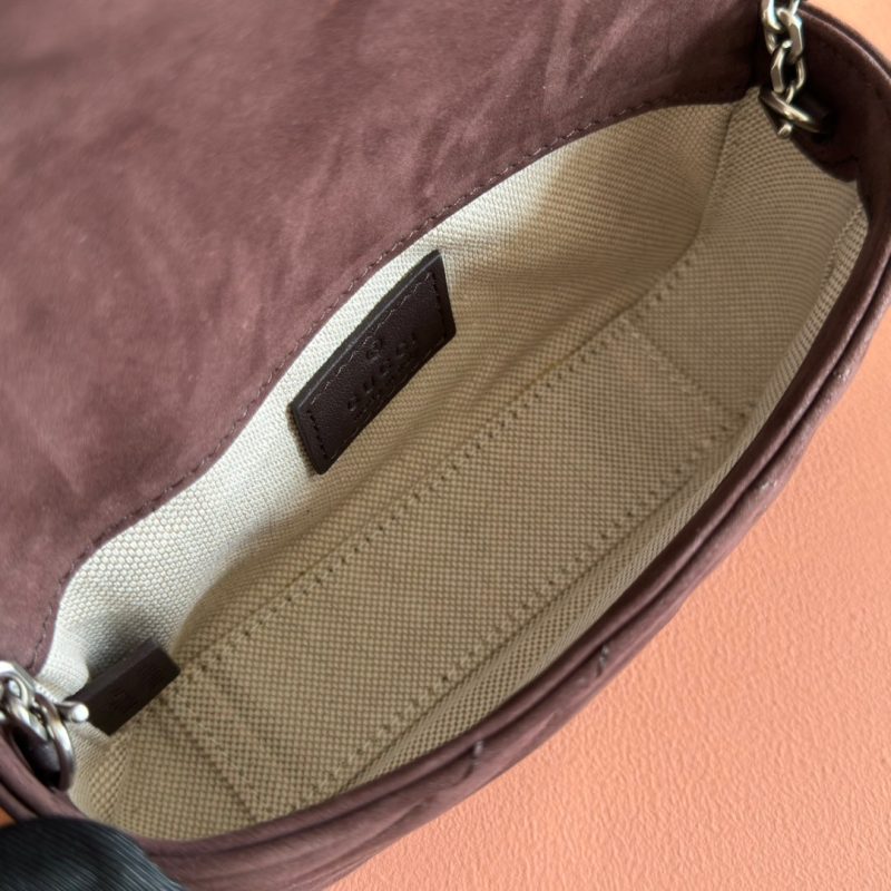 13406567563327768 GG Marmont Double-G 16.5cm Matte Brown Suede