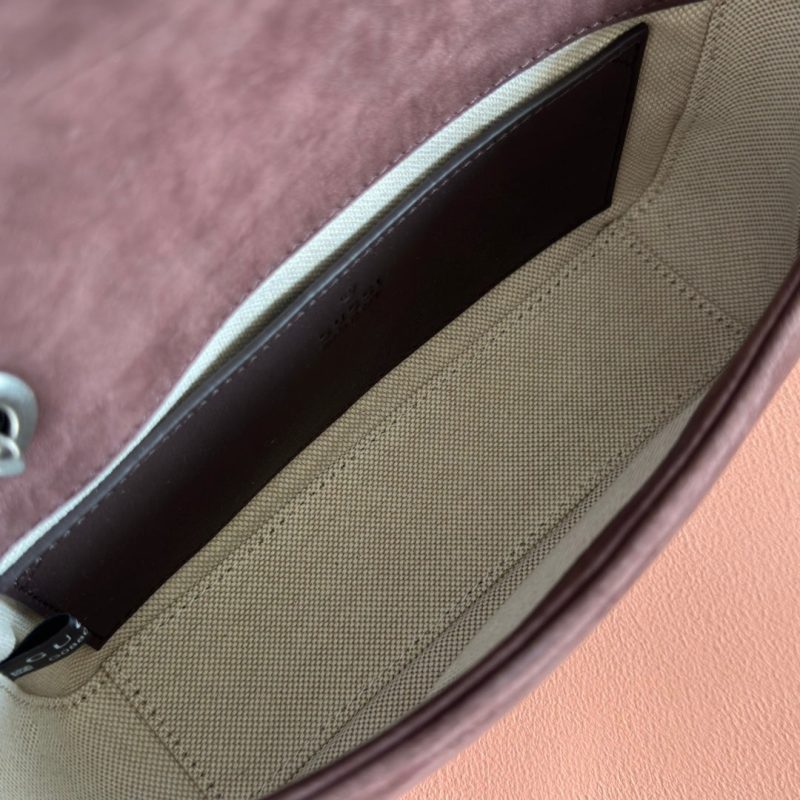 13406567580643715 GG Marmont Double-G 22cm Matte Brown Suede