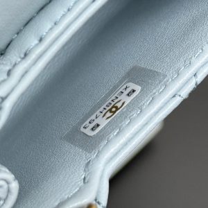 CC 26 Mini Kelly Bag 10 Blue in Sheepskin