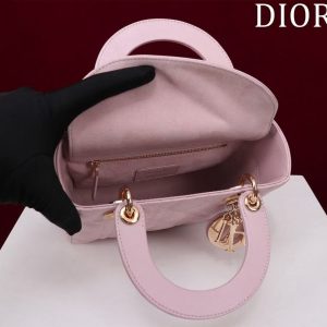 CD Medium Lady Dior 24 Bag Light Pink Lambskin