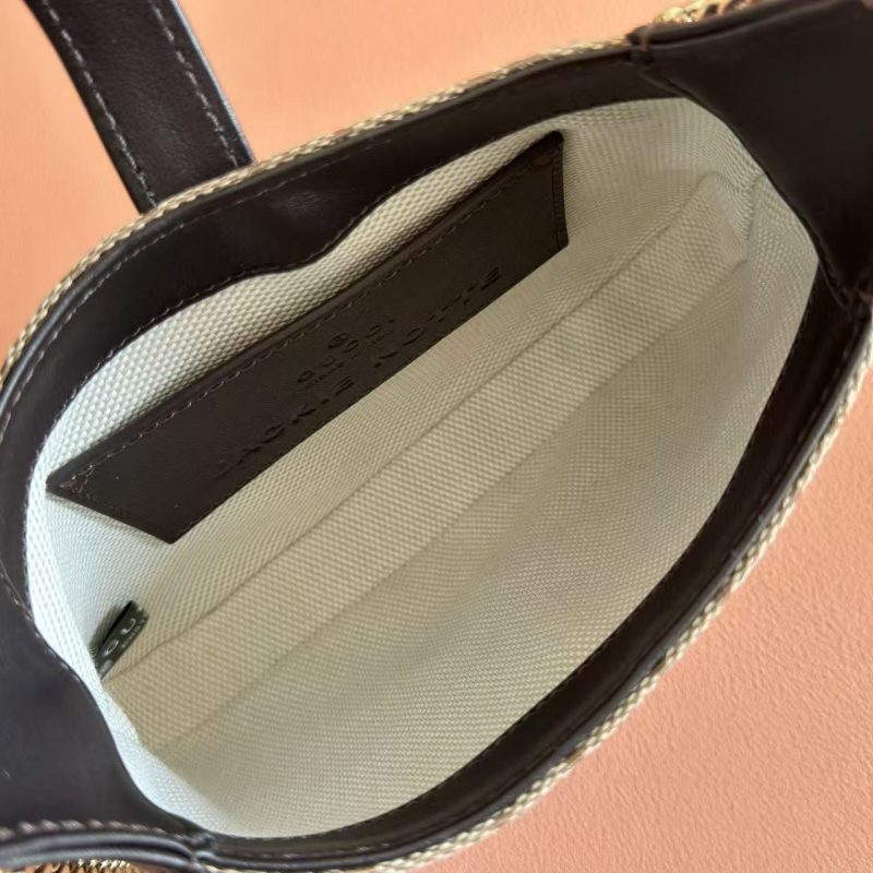 GG Jackie Notte Mini Crystal Bag Beige Brown Canvas