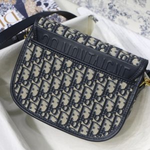 20200614_i1592074598_132_3_jpg MEDIUM CD BOBBY 22CM BLUE OBLIQUE EMBROIDEDERED CANVAS GOLD HARDWARE