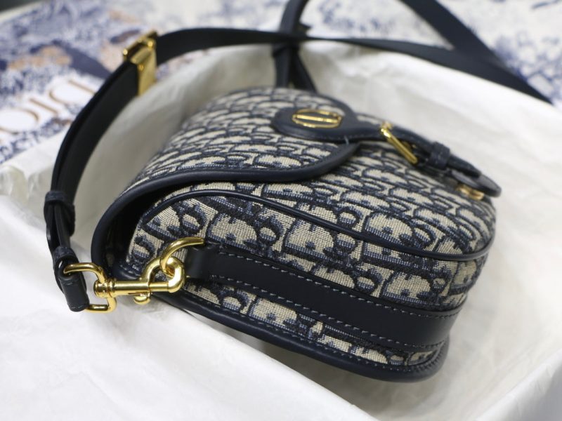 20200614_i1592074598_9665_4_jpg MEDIUM CD BOBBY 22CM BLUE OBLIQUE EMBROIDEDERED CANVAS GOLD HARDWARE