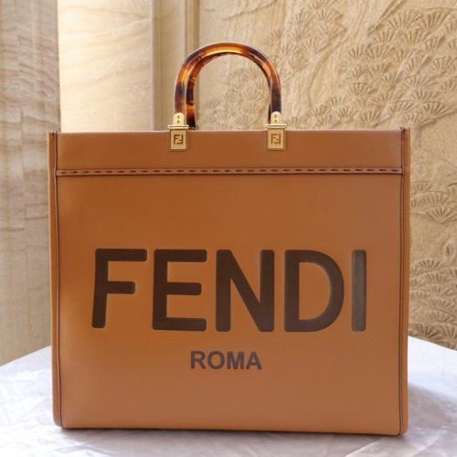 Fendi Sunshine Large Bag 40.5 Tan Leather