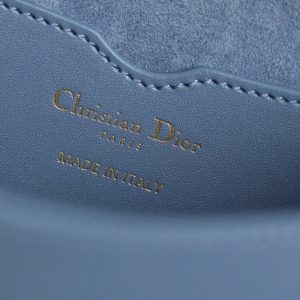 MEDIUM CD BOBBY 22CM BLUE CALFSKIN GOLD HARDWARE