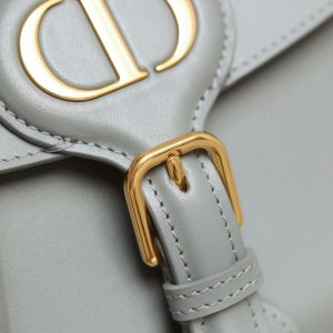 MEDIUM CD BOBBY 22CM DARK GREY CALFSKIN GOLD HARDWARE