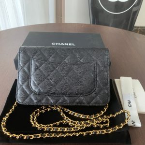 WOC 19CM BLACK CAVIAR GOLD HARDWARE