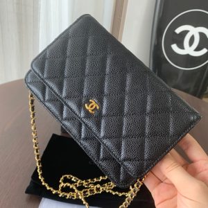 WOC 19CM BLACK CAVIAR GOLD HARDWARE