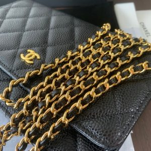 WOC 19CM BLACK CAVIAR GOLD HARDWARE