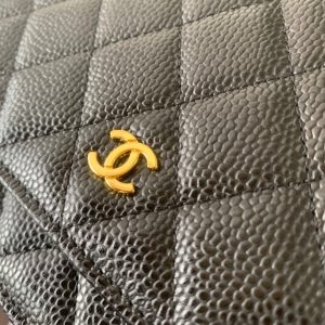 WOC 19CM BLACK CAVIAR GOLD HARDWARE