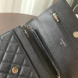 WOC 19CM BLACK CAVIAR SILVER HARDWARE