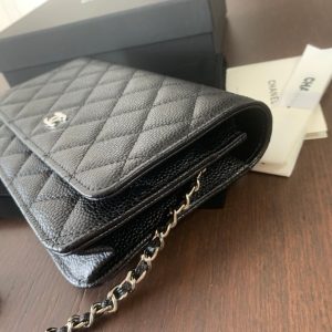 WOC 19CM BLACK CAVIAR SILVER HARDWARE