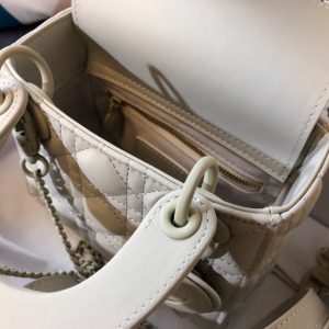 MINI LADY 17 BAG IN WHITE CALFSKIN