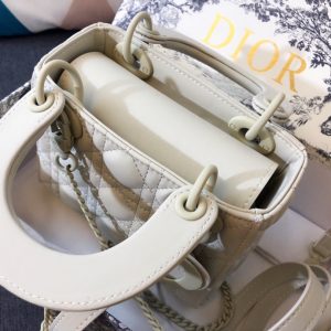 MINI LADY 17 BAG IN WHITE CALFSKIN