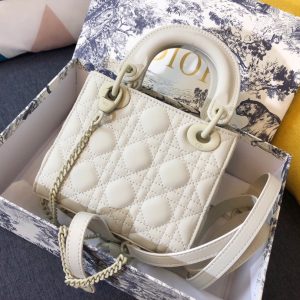 MINI LADY 17 BAG IN WHITE CALFSKIN