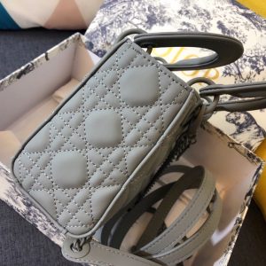 MINI LADY 17 BAG IN GREY CALFSKIN