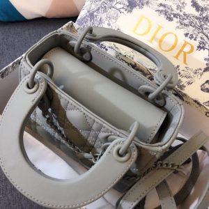MINI LADY 17 BAG IN GREY CALFSKIN