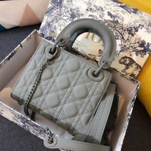 MINI LADY 17 BAG IN GREY CALFSKIN