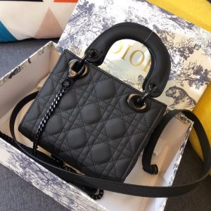 MINI LADY 17 BAG IN BLACK CALFSKIN