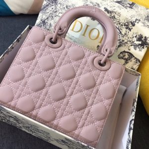 MEDIUM LADY 20 BAG IN LIGHT PINK CALFSKIN