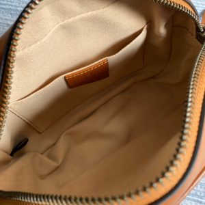 gg marmont mini 18cm zip top brown calfskin gold hardware