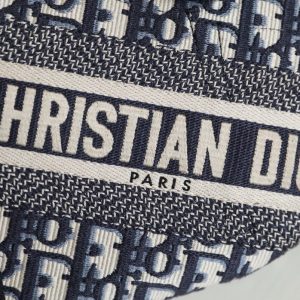 CD Oblique Saddle Bag Blue Canvas