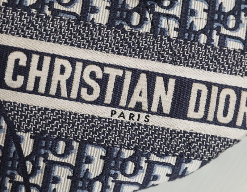 CD Oblique Saddle Bag Blue Canvas