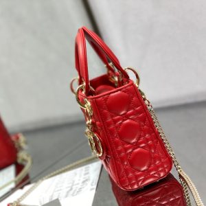 mini lady 17 red lambskin