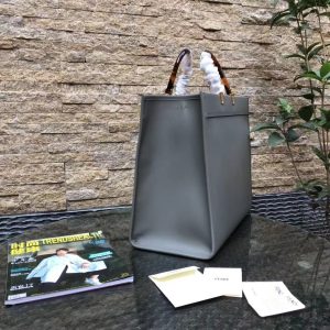 20201230_i1609314241_1191_8_jpg_e98725fb-0bd8-48af-a0f1-e784fb1a64af Fendi Sunshine Large Bag 40.5 Grey Leather