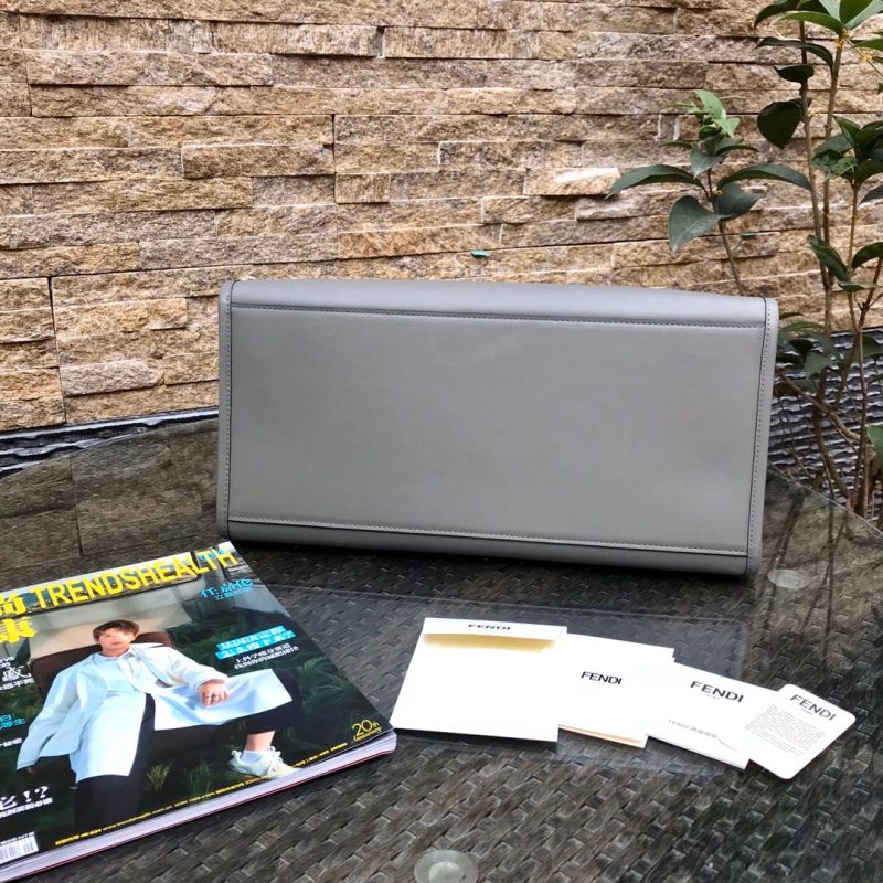 20201230_i1609314241_3324_5_jpg_dbbd961a-cb56-4cd7-97f0-c0400a0e613c Fendi Sunshine Large Bag 40.5 Grey Leather