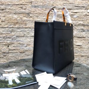Fendi Sunshine Large Bag 40.5 Black Leather