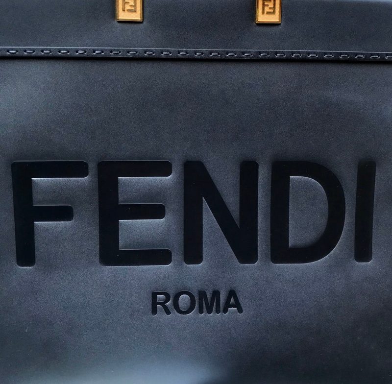 Fendi Sunshine Large Bag 40.5 Black Leather