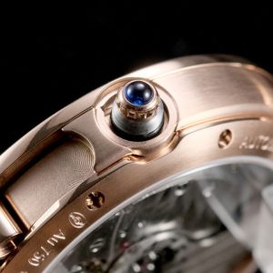 pasha 35mm automatic pink gold white dial