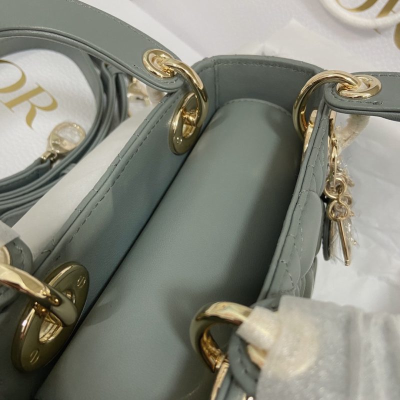 mini lady 17 rock gray lambskin