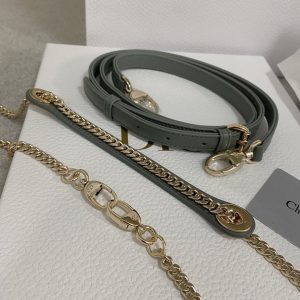 mini lady 17 rock gray lambskin