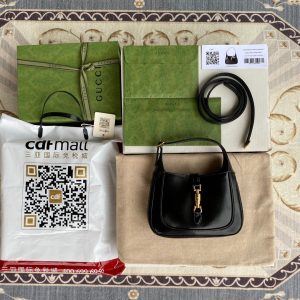 gg jackie mini 19cm black calfskin