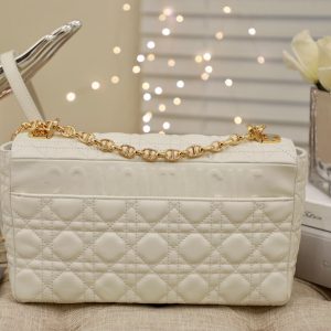 LARGE CARO BAG 28 WHITE CALFSKIN