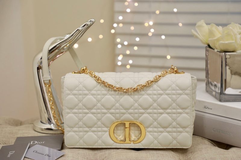 LARGE CARO BAG 28 WHITE CALFSKIN