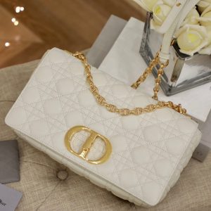 LARGE CARO BAG 28 WHITE CALFSKIN