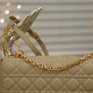 LARGE CARO BAG 28 LIGHT BEIGE CALFSKIN