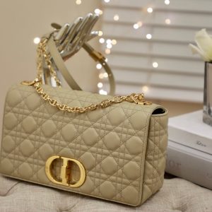 LARGE CARO BAG 28 LIGHT BEIGE CALFSKIN