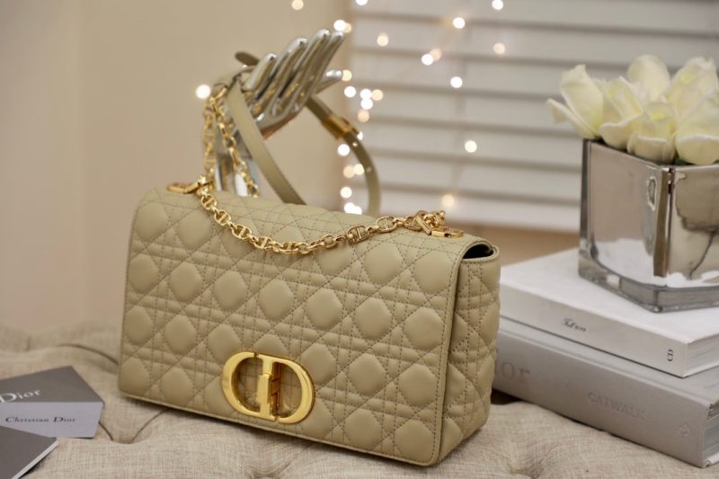 LARGE CARO BAG 28 LIGHT BEIGE CALFSKIN