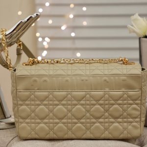 LARGE CARO BAG 28 LIGHT BEIGE CALFSKIN