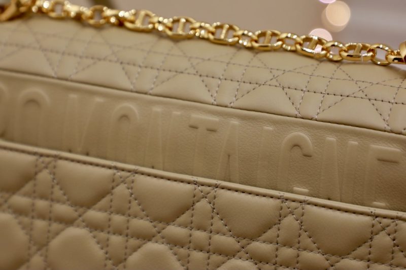 LARGE CARO BAG 28 LIGHT BEIGE CALFSKIN